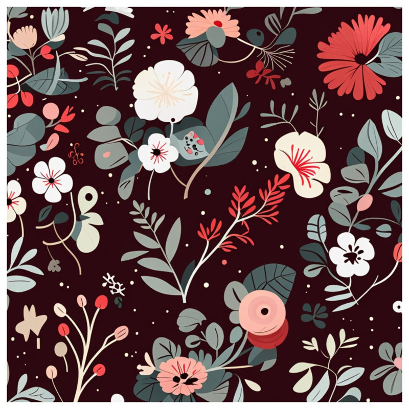 Jeté Floral, 60in W x 80in H