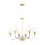 Lustre 6 lumières Adiyah en nickel brossé-108978588