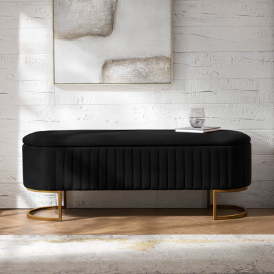 Banc de rangement rembourré l 55,5 po Ferdinand