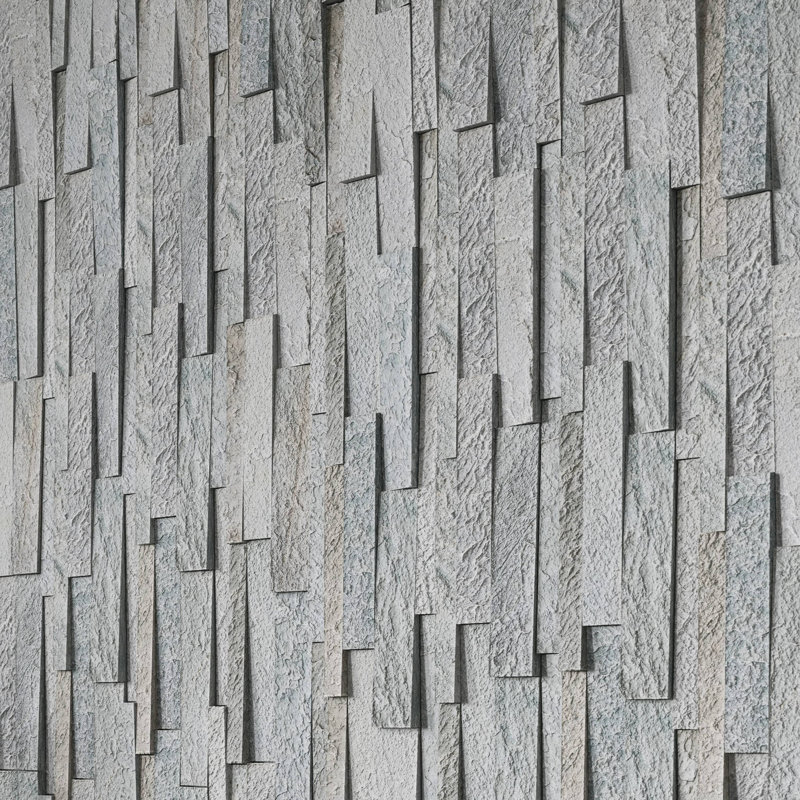 Lignes linéaires 6 po x 12 po Carrelage mural en quartzite, Givre himalayen