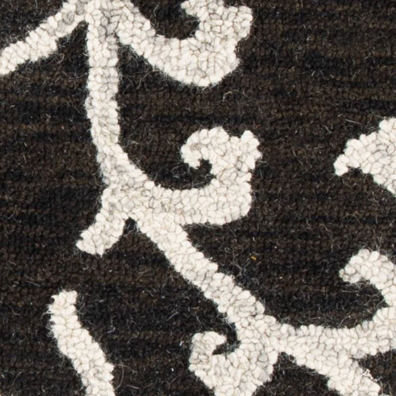 Emrick Hand Tufted Wool Floral Rug, Round 4'