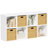8-Cube Bookcases, 2-Tier Freestanding Bookshelf with Adjustable Shelves（Excluding rattan bins)-1847375930