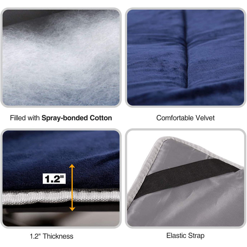 Lit de camp pliable avec matelas pour lit de camp pliable avec sac de transport, Bleu