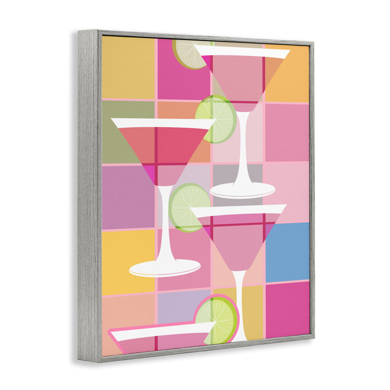 «Cocktail Squares Design», estampe numérique par SD Graphics Studio, Estampe numérique Farmhouse, H 14 po x l 11 po