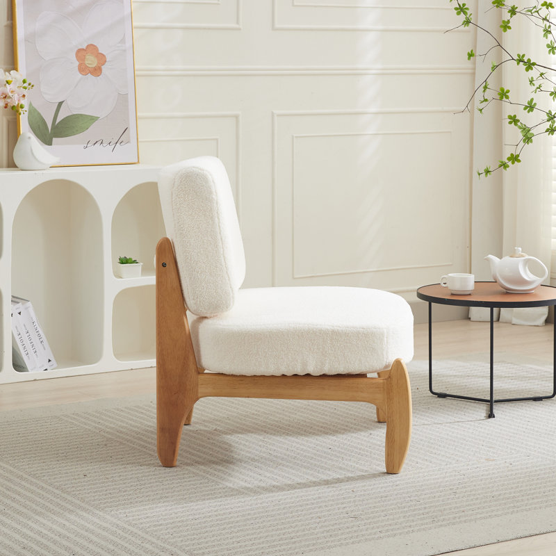 Chaise d'appoint Teddy, Ourson blanc, Brun