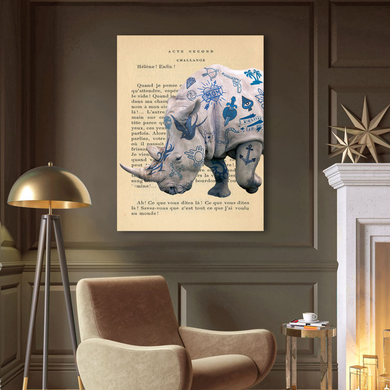 Tattooed Savannah III by Steven Hill - Print on Canvas, 80cm H x 60cm W x 4cm D
