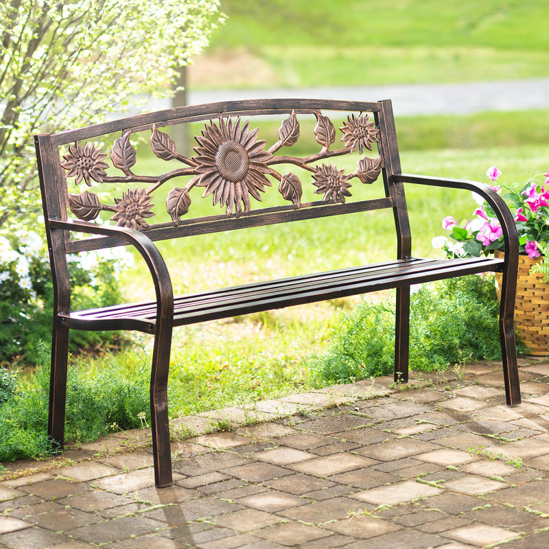 Banc de jardin en métal Sunflower