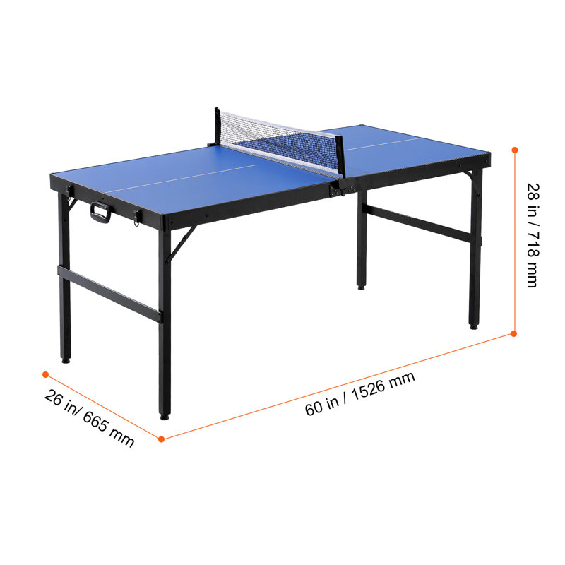 Table de tennis de table pliable de taille moyenne avec filet