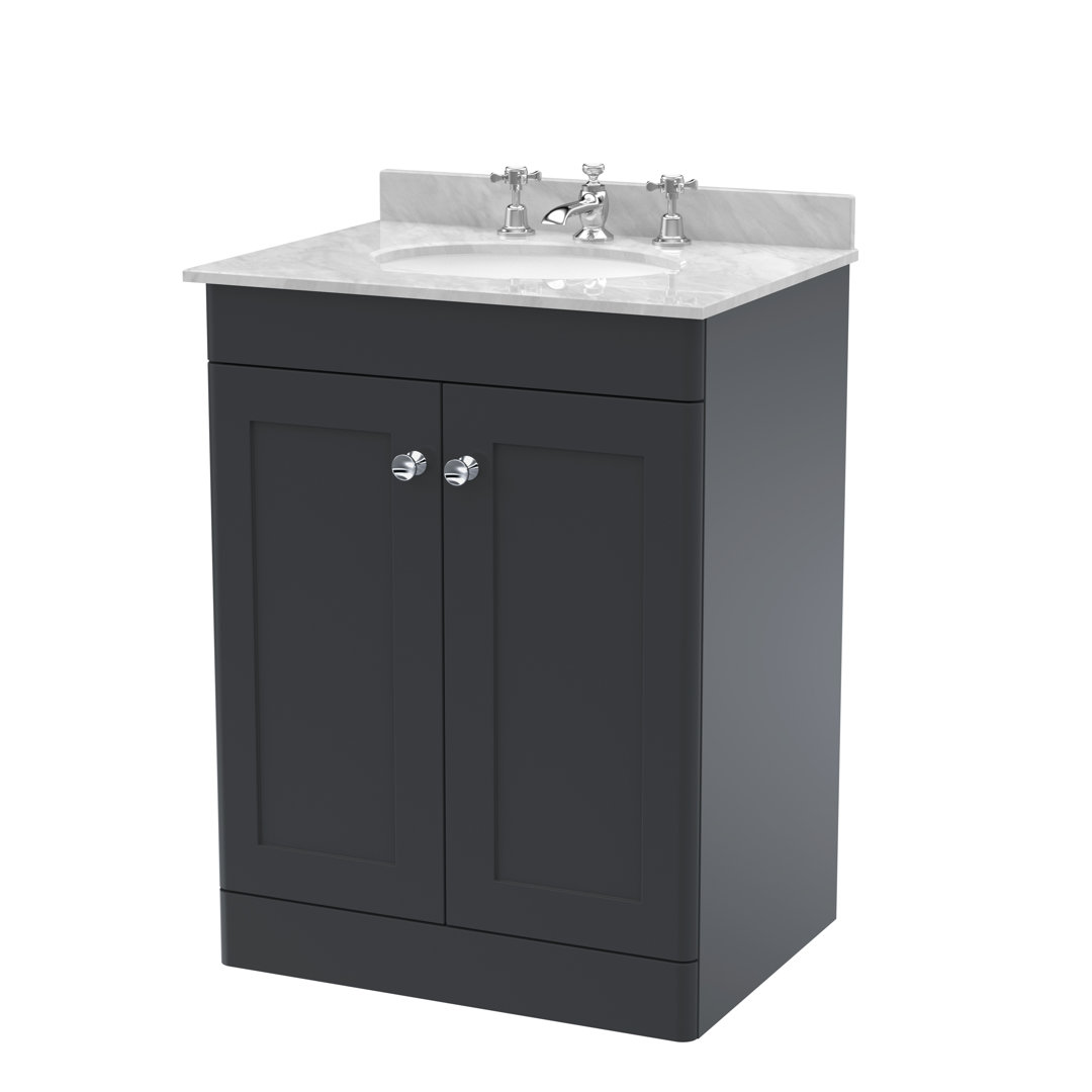 B&Q - 600 F/s 2-Door Unit & Marble Top - Image 2