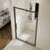 44-48" W X 76" H Scalable Adjustable Frame Shower Door With 1/4"(6Mm) Clear SGCC Tempered Glass,Aluminium Alloy Matte Black Finish Shower Doors,Reversible Installation