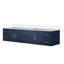 Meuble-lavabo double gris foncé 84 po X P 22 po D, avec plateau en quartz blanc-117843677