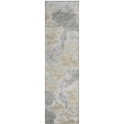 Washable Abstract Indoor / Outdoor Rug