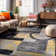 Bionda Geometric Machine Woven Polypropylene Area Rug in Yellow/Black/Gray