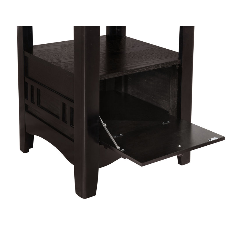 Ensemble de salle à manger avec table haute extensible ronde, en bois, sièges noirs, pied central avec tablette ouverte pour objets décoratifs, rallonge de table de 45 cm, tabourets avec dossier, décoration