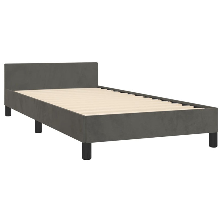 Maecie Bed Frame with Headboard Platform Bed Base Frame for Bedroom Velvet