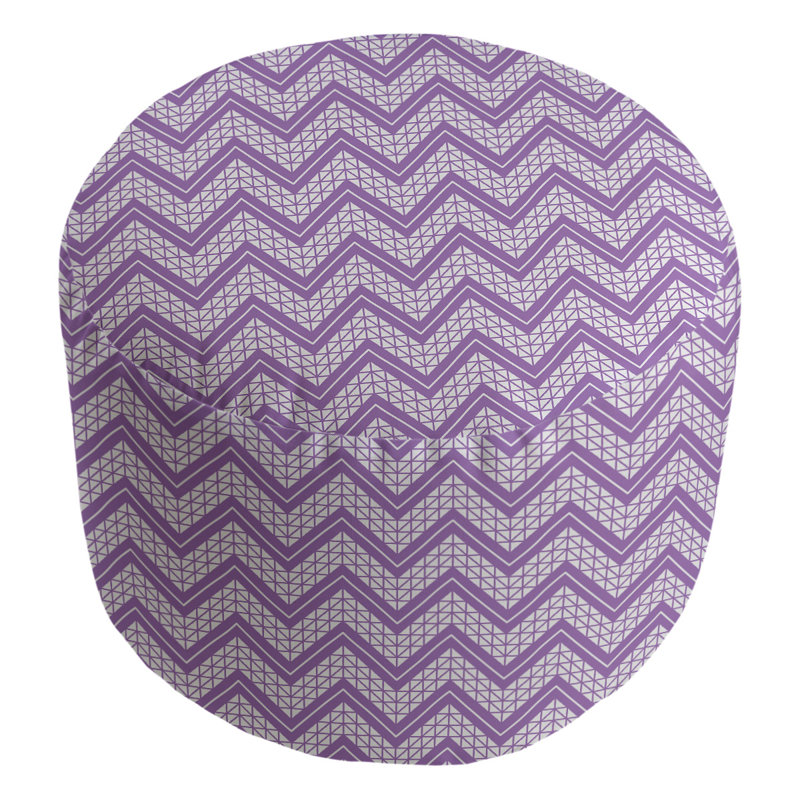 Upholstered Pouf, Violet