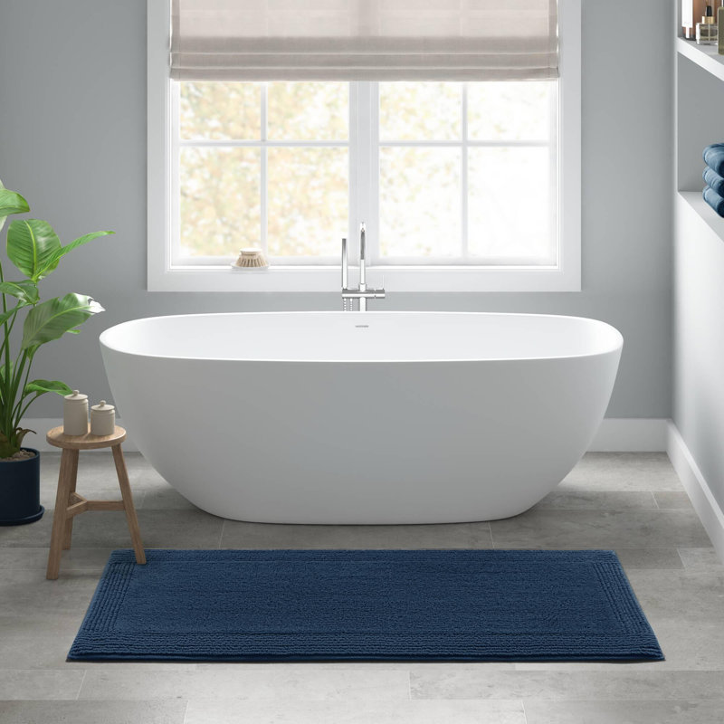 Tapis de bain réversible 100% coton touffeté 3000 g / m², Simple - L 36 po x l 24 po