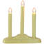 Bougie de Noël triple triple avec base en forme de cloche - 9,5 po - ensemble de 4