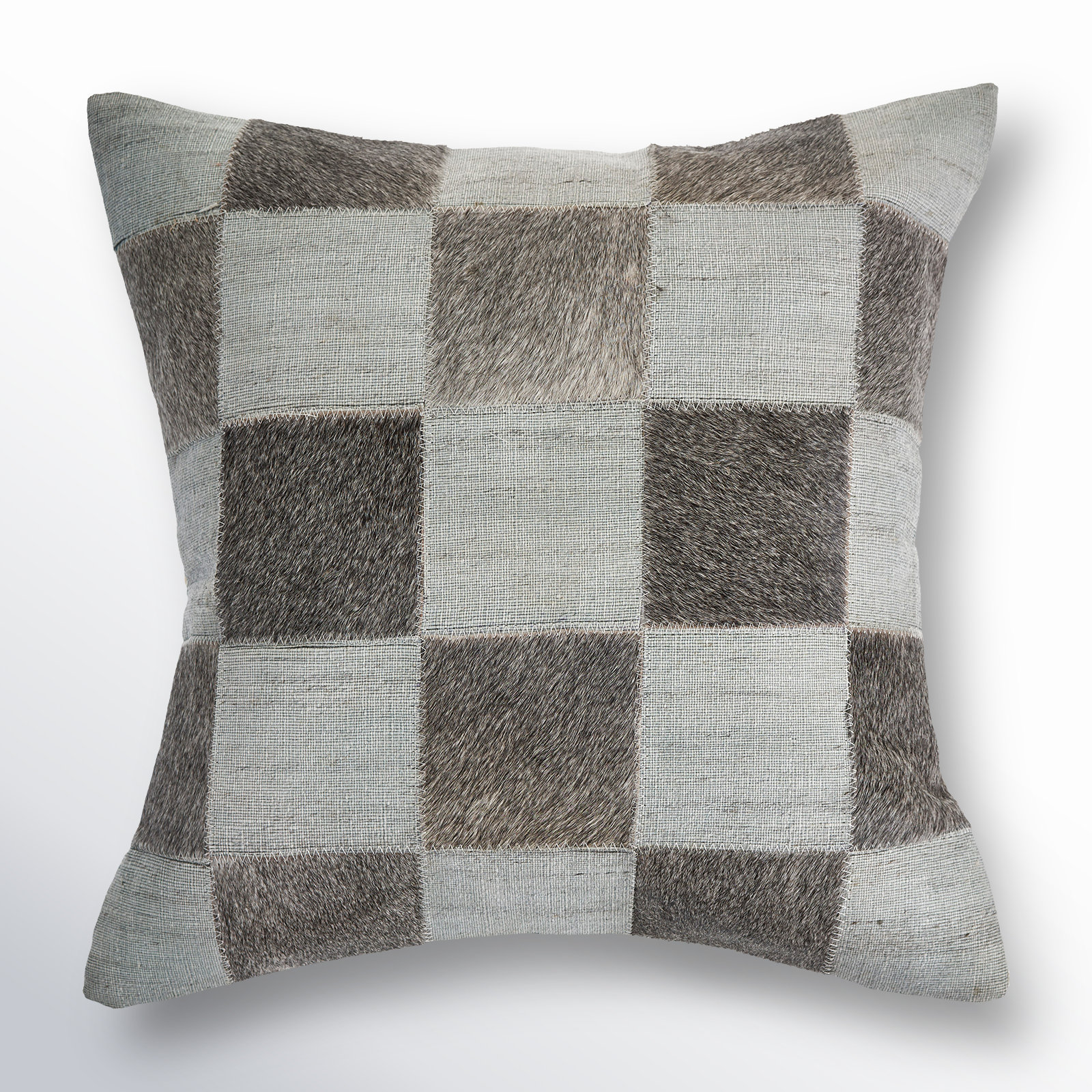 Thais Textured Throw Pillow, Pillow Cover Only - No Insert, Ivory & Black