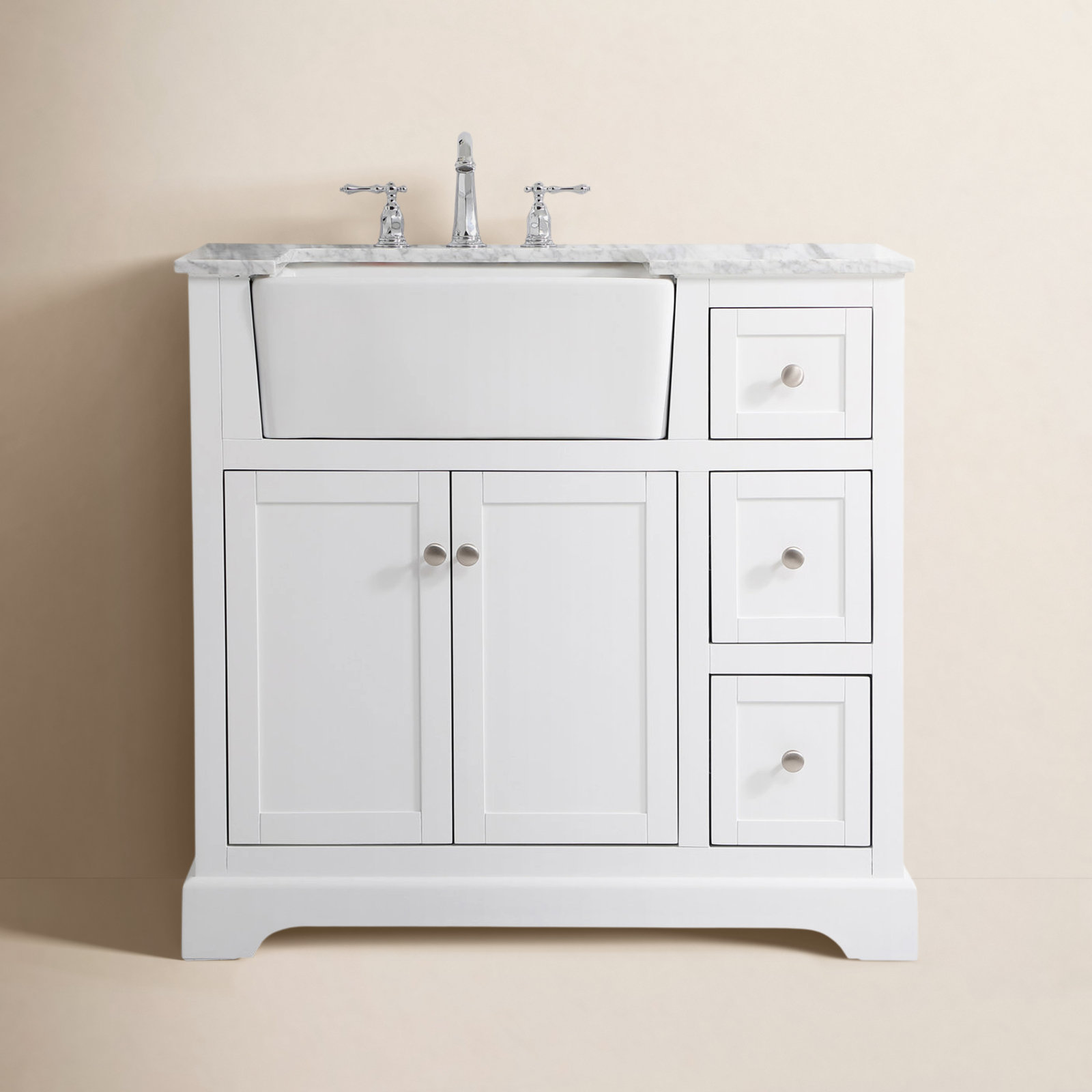 Pardue 36'' Single Bathroom Vanity, White