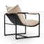 Chaise d'appoint d'extérieur rembourrée en métal Sling-104430807