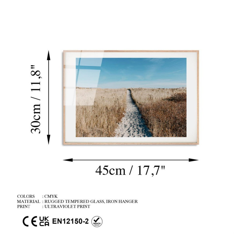 Stunning Tempered Glass Wall Art Painting, 11.8 x 17.7 inches | 100% Tempered Glass, Thickness: 0.16 inches | Fade-Resistant Back Surface Print, Vivid Colors | Perfect for Home Decor & Modern Aesthetics