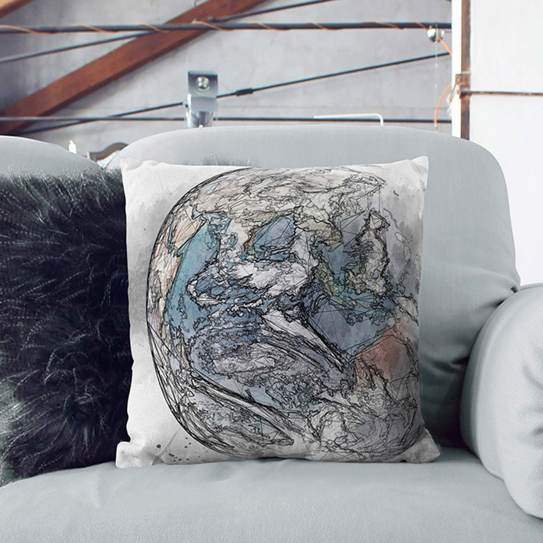 Beautiful View of Earth Cushion with Filling