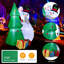 Arbre de Noël gonflable avec bonhommes de neige et boîtes-cadeaux