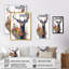 " Cute Deer Floral Art I " Painting Print