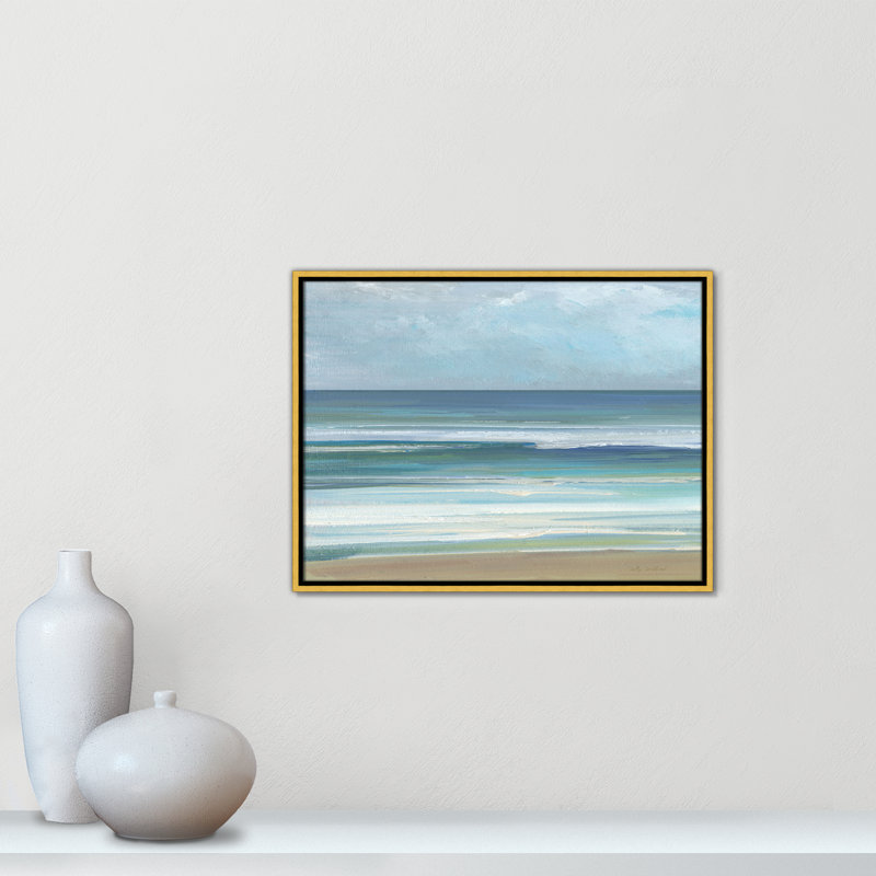 «Gentle Waves I» par Sally Swatland, H 19,5 po x l 25,5 po, Doré