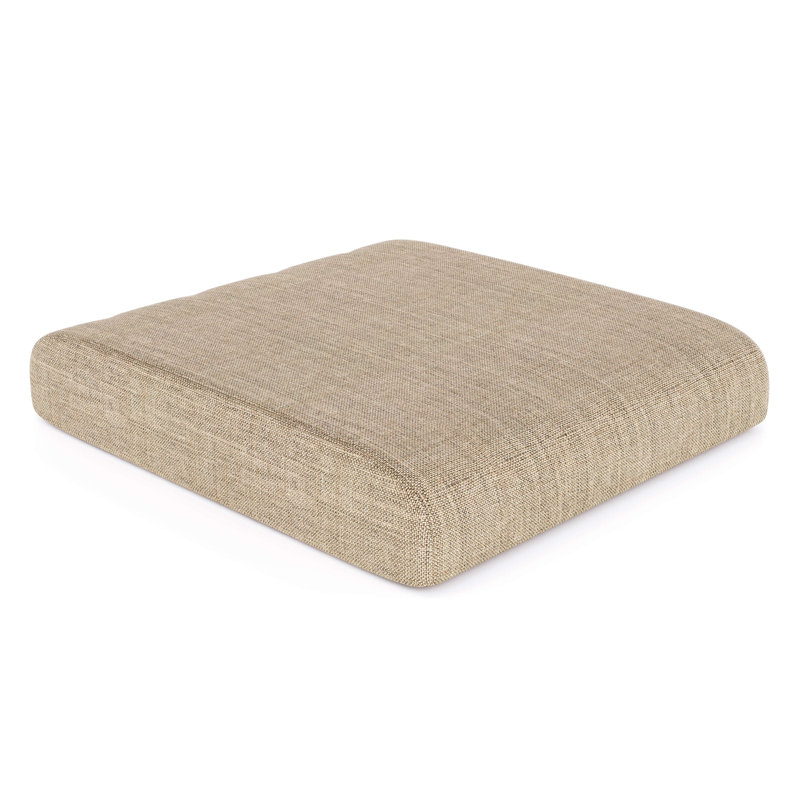 Sunbrella® Outdoor Ottoman Cushion, Cast Ash Sunbrella® Plainweave, 4" H x 22" W x 20" D