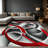 1PC Modern Abstract 3D Swirl Black White Red area rugs for Living Room, Soft and Comfortable, Suitable for all seasons, easy-to-maintain, machine washable Indoor floor mat, Under Table Farmhouse suitable for entryway, bedroom, dining room, home-930885607