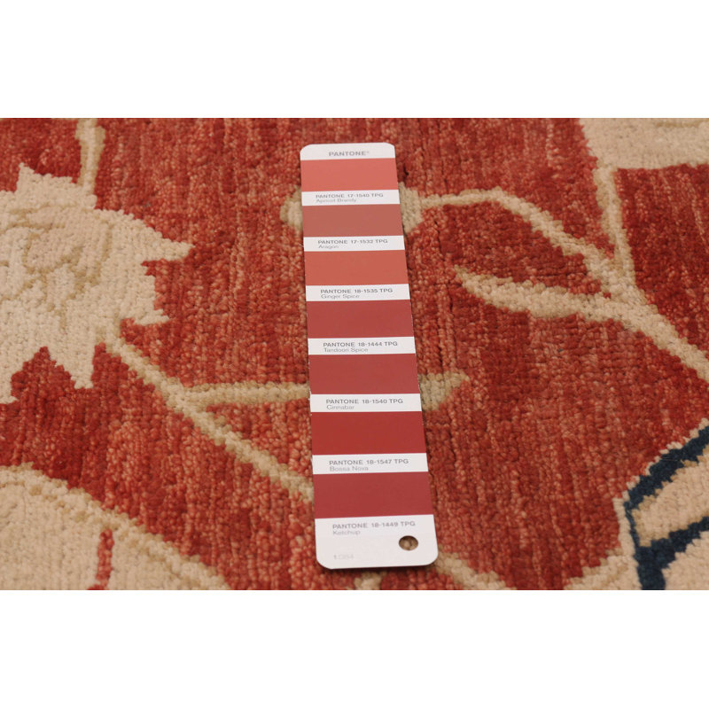 Tapis rectangulaire unique en laine 9 pi 8 po x 13 pi 7 po Alanyah