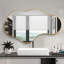 Irregular Wall Mirror, Asymmetrical Bathroom Vanity Mirror with Metal Frame, Modern Decorative Mirror-117010561-117010563