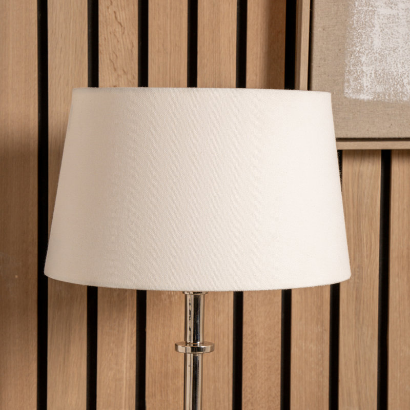 Lorin Cotton Empire Lamp Shade, White, 24cm H x 34cm W x 40cm D