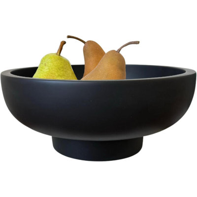 Concrete  Decorative Bowl For Home Decor -  Fruit Bowl - Modern Pedestal Coffee Table Bowl For Entryway Table