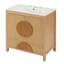 Meuble-lavabo de salle de bain cannelé 30 po avec lavabo intégré