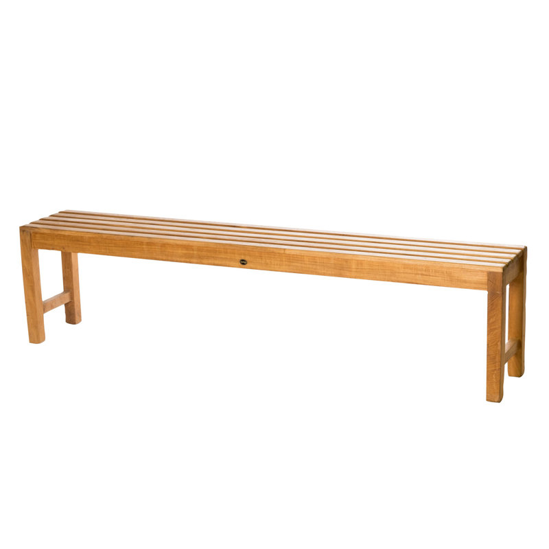 Teak Shower Bench, 17.75" H x 70.75" W x 12.25" D