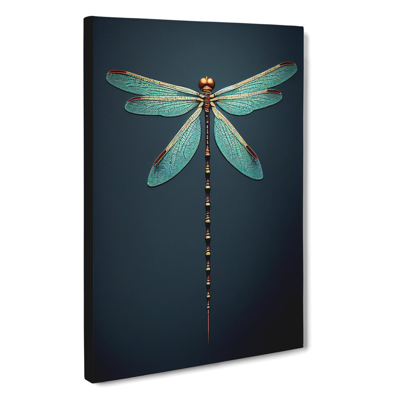 XC1022-1758X Dainty Dragonfly - Wrapped Canvas Print, 60cm H x 40cm W x 3cm D