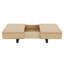 Table basse coulissante avec rangement dissimulé, plateau en bois extensible-142737349
