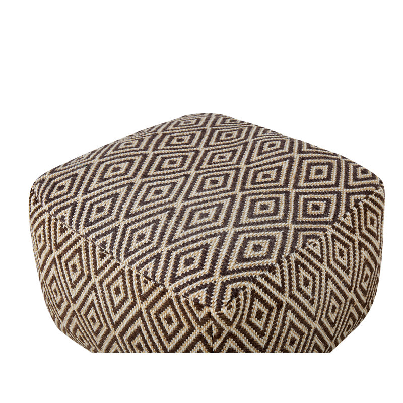 Russellville 60cm Wide Square Geometric Pouffe Ottoman