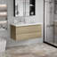 Meuble-lavabo mural moderne pour salle de bain-349795662