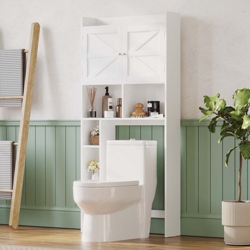 Armoire de rangement au-dessus de la toilette avec tablette réglable