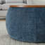 Repose-pieds rond avec rangement, fonction 2 en 1, table de bout avec repose-pieds, avec petit siège, bleu foncé (25 po x 25 po x 14,7 po)-1065459240