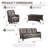 Patio Furniture Set 4 Pieces, Outdoor Wicker Furniture With Coffee Table, Modern Rattan Patio Chairs Conversation Sets With Sofa For Garden, Terrace, Porch, Balconies, Lawns-206562182-206562181-206562180