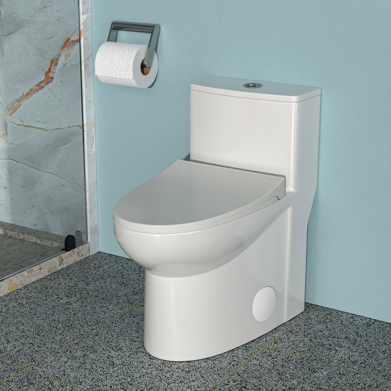 Ceramic Toilet With Silent Flushing And Construction One Water Dual Flush Easy Maintenance Design
