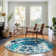 Premium Machine Washable Prisco Teal Rug