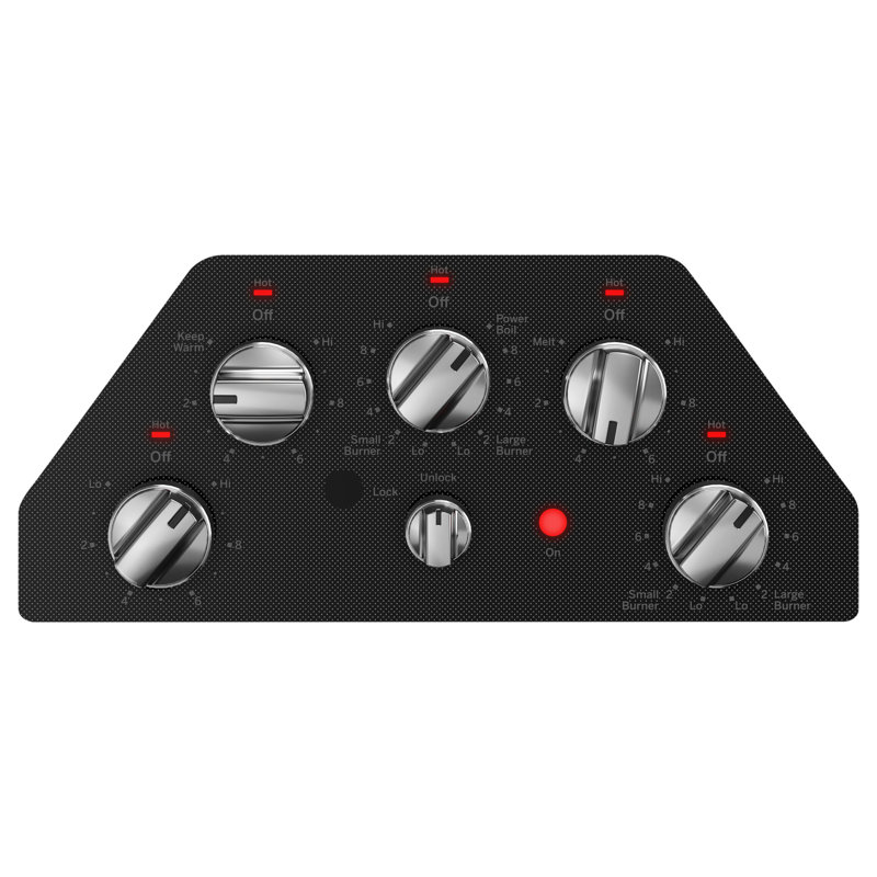 Electric Cooktop with 5 Elements, Stainless Steel