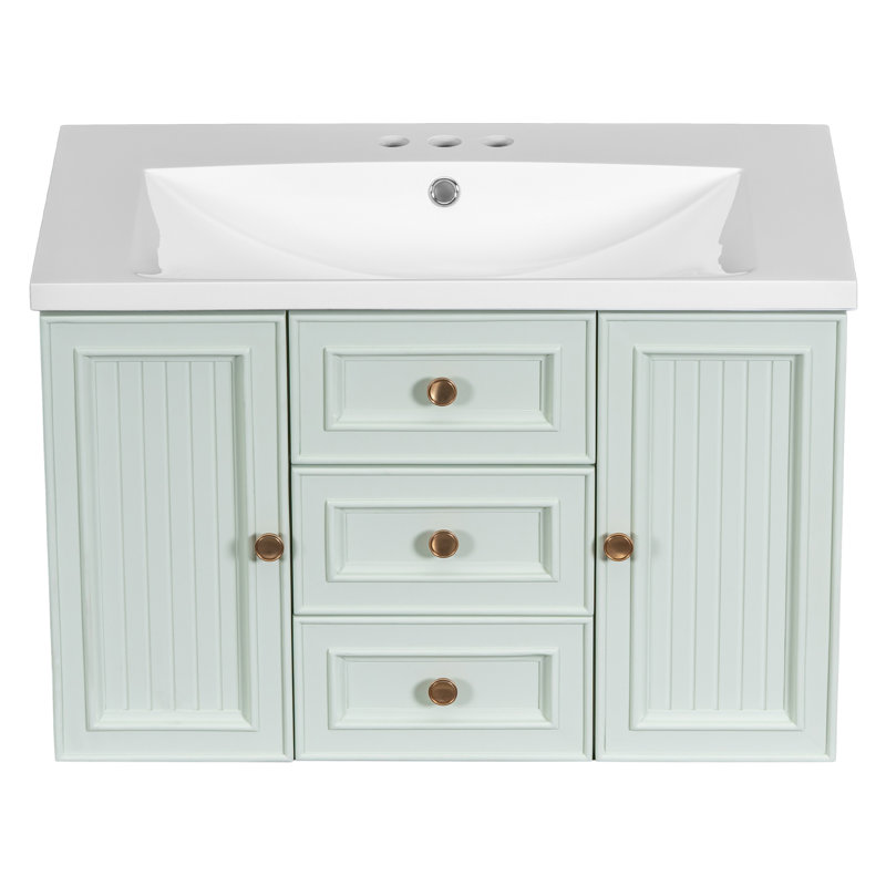 Meuble-lavabo simple 30 po avec plateau Aiylah