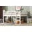 Full Rubber Wood Loft Bed With Ladder,White-1883117772-1883117773